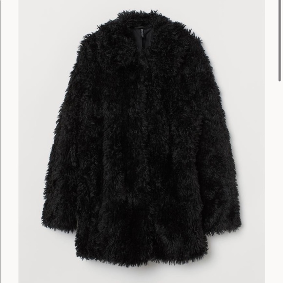 H&M Jackets & Blazers - H&M long faux fur jacket